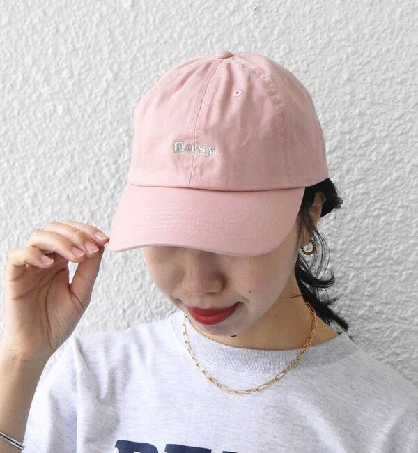 SHIPS any「newhattan: ロゴ 刺繍 キャップ」|キャップ・キャスケット|ピンク