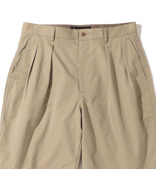 SHIPS「Southwick Gate Label: コットン ギャバジン サファリショーツ」|チノ|