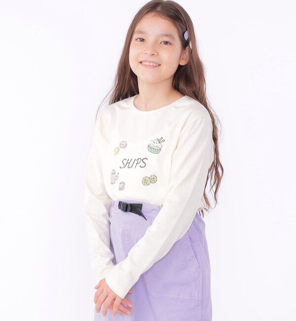 SHIPS KIDS「SHIPS KIDS:140～150cm / アフタヌーンティー モチーフ 長袖 TEE」|Tシャツ・カットソー|