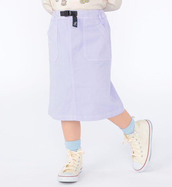 SHIPS KIDS「【SHIPS KIDS別注】Gramicci:100～150cm / トラぺーズ スカート」|台形|ラベンダー