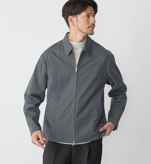 SHIPS「SHIPS: 〈セットアップ対応〉スーパー140 リラックス ジップアップ ブルゾン」|ブルゾン・スタジャン|