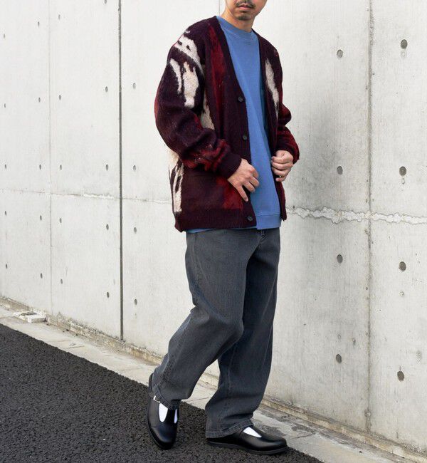 SHIPS any「SHIPS any: シャギー パターン ユニセックス ニット カーディガン 23AW◇」|カーディガン|