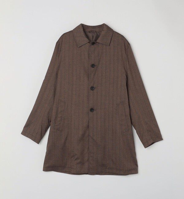 SHIPS Colors 「SHIPS Colors:ヘリンボーン ステンカラー コート」|ステンカラーコート|ブラウン