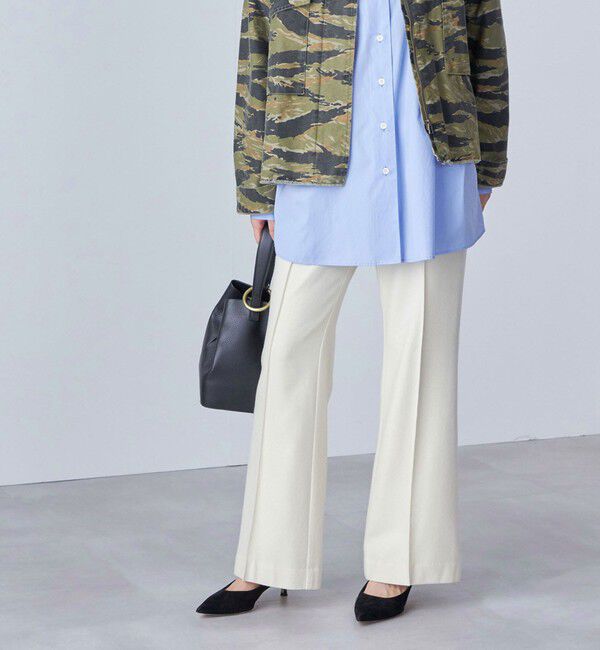 SHIPS for women「PLA チェック / ソリッド フレア パンツ ◇」|その他|オフホワイト