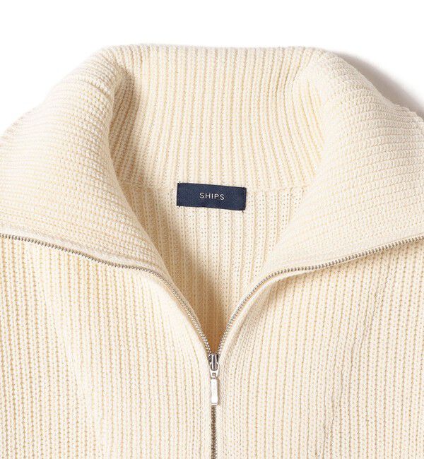 SHIPS for women「〈手洗い可能〉片畦編み ハーフ ジップ ワンピース」|ワンピース|