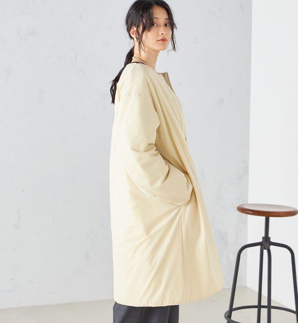 SHIPS for women「〈手洗い可能 / 撥水加工〉リバーシブル ノーカラー コート ◇」|ノーカラーコート|