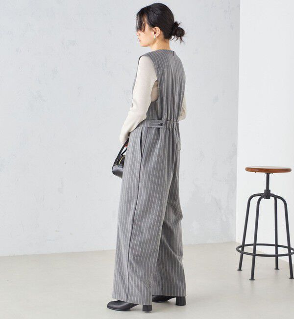 SHIPS for women「ストライプ / 無地 オールインワン」|オールインワン|