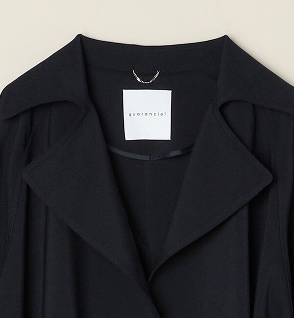 quaranciel「quaranciel:〈洗濯機可能〉ダブルクロス ハーフ トレンチ ジャケット コート」|トレンチコート|