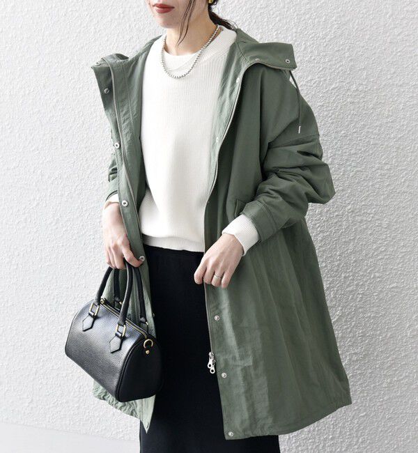 SHIPS any「SHIPS any:〈洗濯機可能〉オーバー フーディ ブルゾン コート」|その他|オリーブ