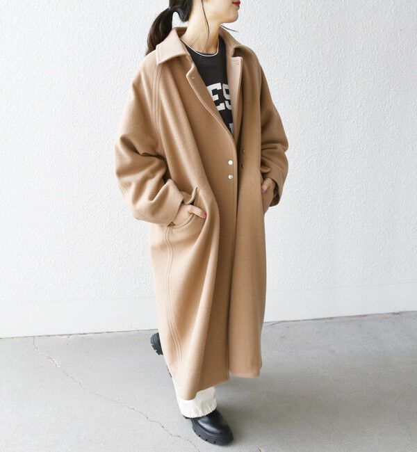 SHIPS any「SHIPS any: バルマカーン コクーン コート2 23AW」|その他|ベージュ