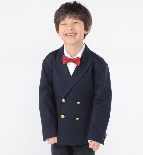 SHIPS KIDS「SHIPS KIDS:110～130cm / ポンチ ダブル ジャケット」|テーラードジャケット|