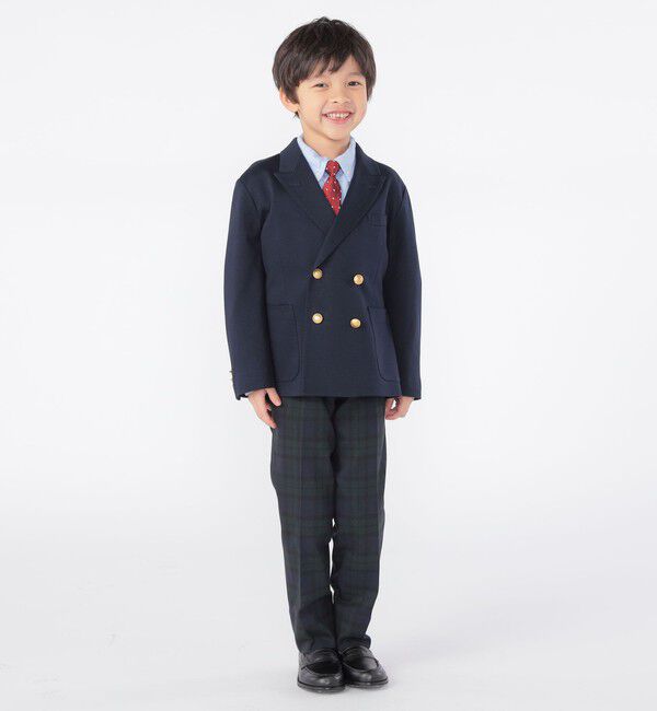 SHIPS KIDS「SHIPS KIDS:110～130cm / ポンチ ダブル ジャケット」|テーラードジャケット|