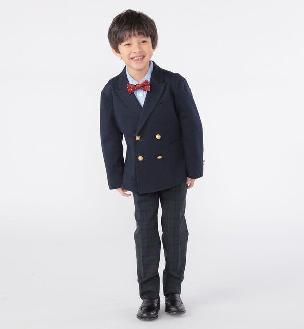SHIPS KIDS「SHIPS KIDS:110～130cm / ポンチ ダブル ジャケット」|テーラードジャケット|