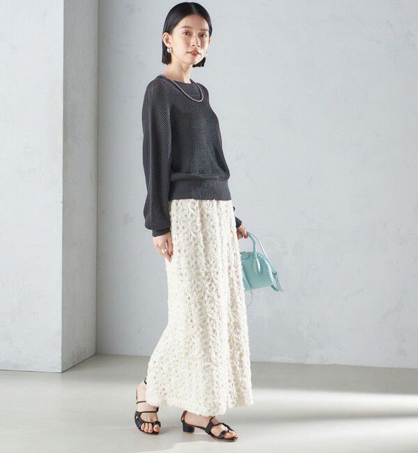 SHIPS for women「リボン レース タイト スカート 24SS ◇」|スカート|