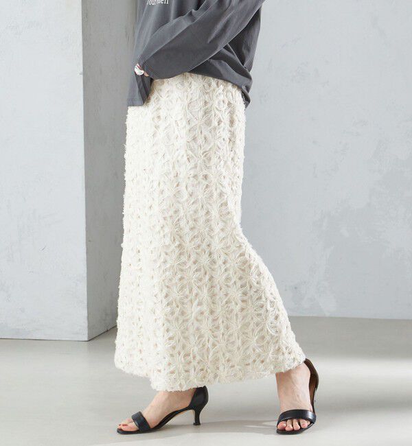 SHIPS for women「リボン レース タイト スカート 24SS ◇」|スカート|