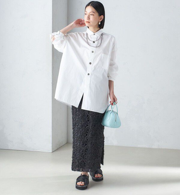 SHIPS for women「リボン レース タイト スカート 24SS ◇」|スカート|