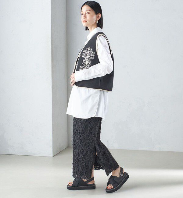 SHIPS for women「リボン レース タイト スカート 24SS ◇」|スカート|