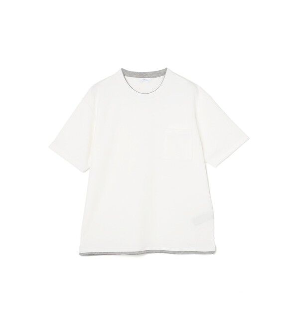 SHIPS any「【WEB限定】SHIPS any: ジャカード フェイクレイヤード ポケット Tシャツ◇」|Tシャツ・カットソー|