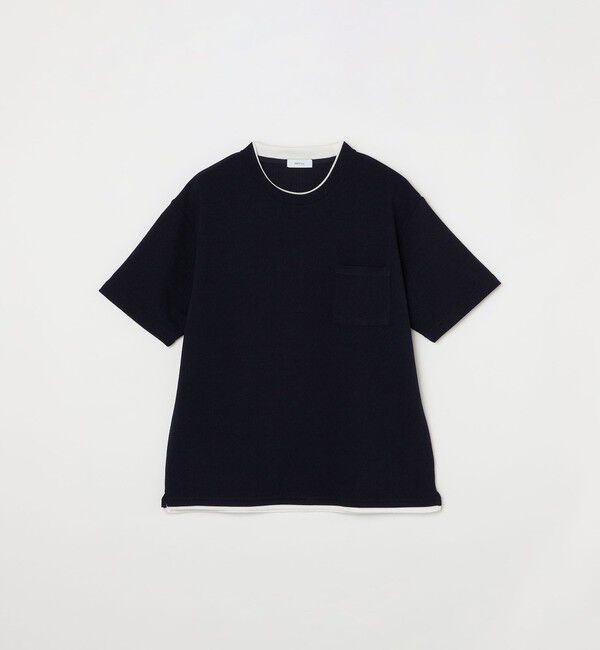 SHIPS any「【WEB限定】SHIPS any: ジャカード フェイクレイヤード ポケット Tシャツ◇」|Tシャツ・カットソー|