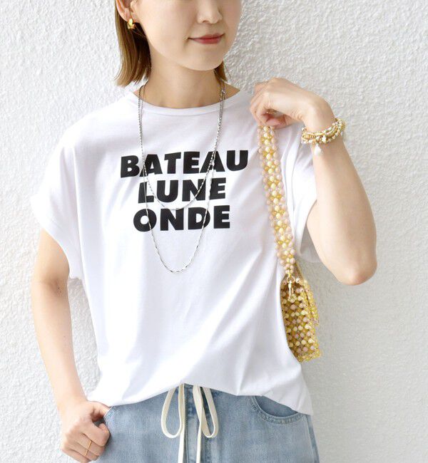 SHIPS for women「ローズペトール 半袖 プリント TEE」|Tシャツ・カットソー|ホワイト