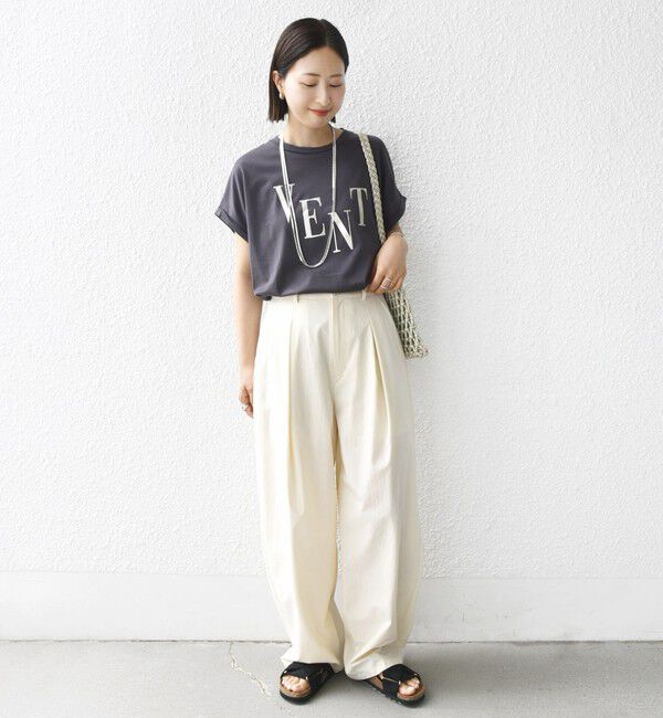 SHIPS for women「ローズペトール 半袖 プリント TEE」|Tシャツ・カットソー|