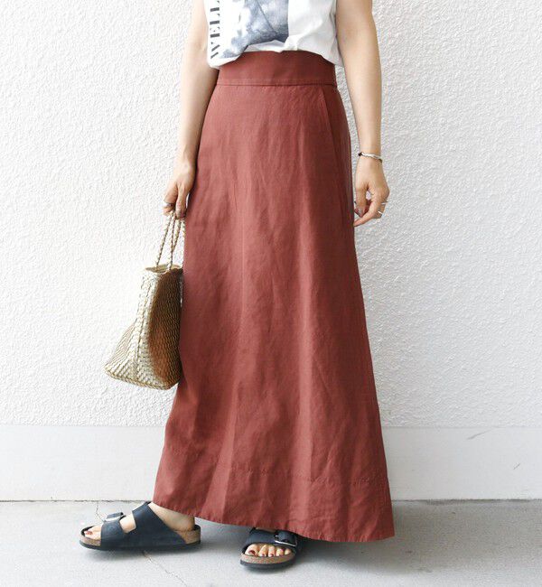 SHIPS for women「〈手洗い可能〉麻混 フレア マキシ スカート 」|スカート|