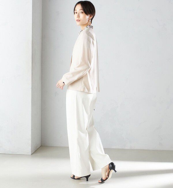 SHIPS for women「〈接触冷感/手洗い可能〉トリアセテート混 ノーラペル ジャケット（セットアップ対応）◇」|その他|