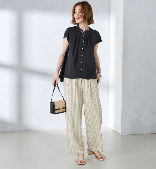 SHIPS for women「〈手洗い可能〉裾 フレア フレンチ スリーブ ブラウス」|シャツ・ブラウス|