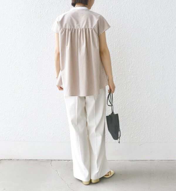 SHIPS for women「〈手洗い可能〉裾 フレア フレンチ スリーブ ブラウス」|シャツ・ブラウス|