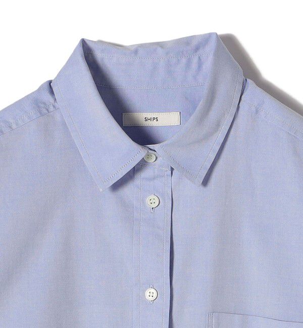 SHIPS for women「〈洗濯機可能〉ピンオックス 刺繍 オーバー シャツ」|シャツ・ブラウス|