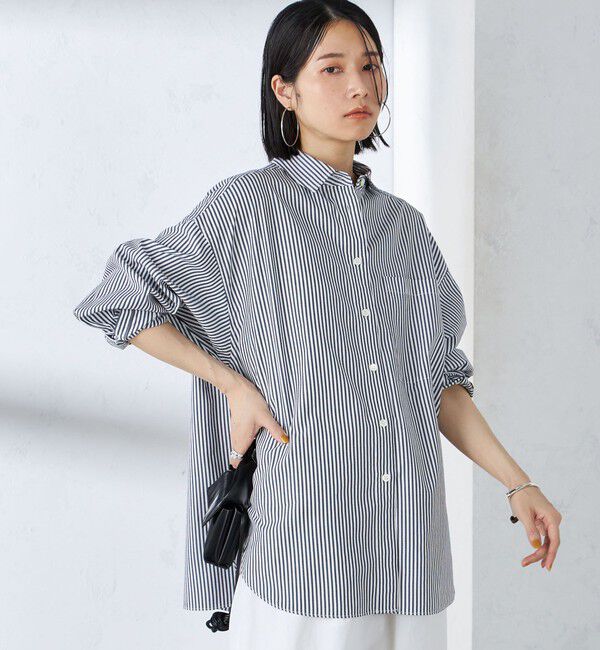 SHIPS for women「〈洗濯機可能〉ピンオックス 刺繍 オーバー シャツ」|シャツ・ブラウス|