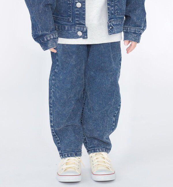 SHIPS KIDS「SHIPS KIDS:100～130cm / ジャージー ライク デニム パンツ」|デニム|
