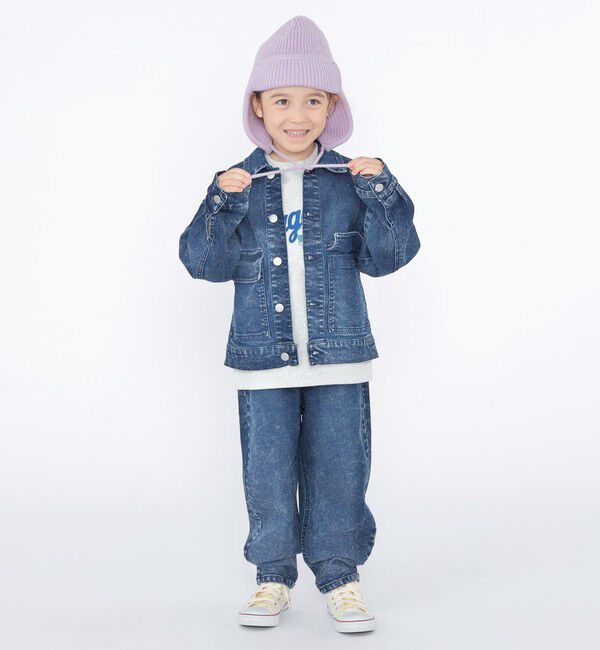 SHIPS KIDS「SHIPS KIDS:100～130cm / ジャージー ライク デニム パンツ」|デニム|