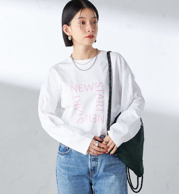 SHIPS for women「【SHIPS別注】Champion: ロング スリーブ TEE」|Tシャツ・カットソー|