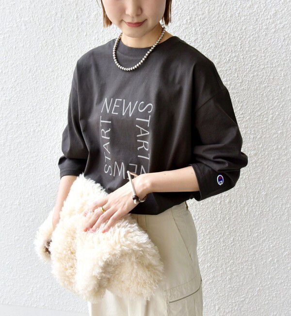SHIPS for women「【SHIPS別注】Champion: ロング スリーブ TEE」|Tシャツ・カットソー|