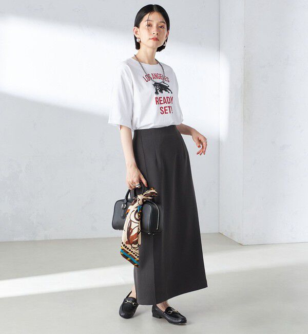 SHIPS for women「〈手洗い可能〉ジョーゼット ピンタック タイト スカート」|スカート|