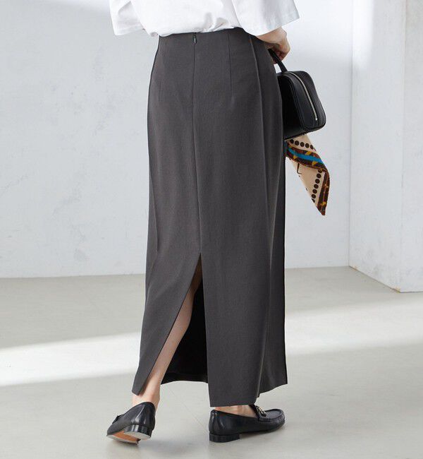 SHIPS for women「〈手洗い可能〉ジョーゼット ピンタック タイト スカート」|スカート|