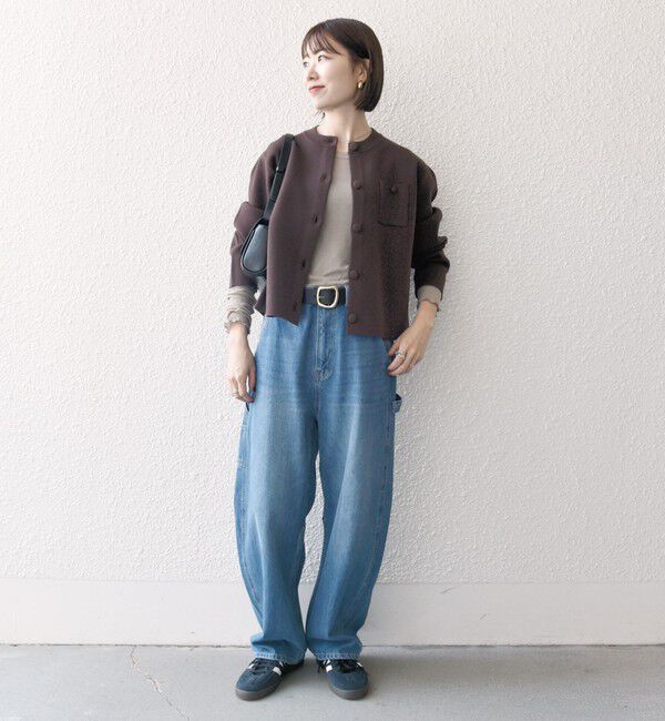 SHIPS any「《一部追加予約》SHIPS any: ミラノリブ ノーカラー ニット ジャケット カーディガン」|カーディガン|