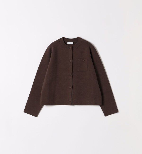 SHIPS any「《一部追加予約》SHIPS any: ミラノリブ ノーカラー ニット ジャケット カーディガン」|カーディガン|