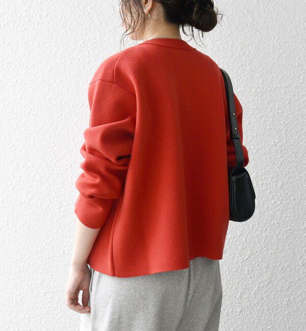 SHIPS any「《一部追加予約》SHIPS any: ミラノリブ ノーカラー ニット ジャケット カーディガン」|カーディガン|