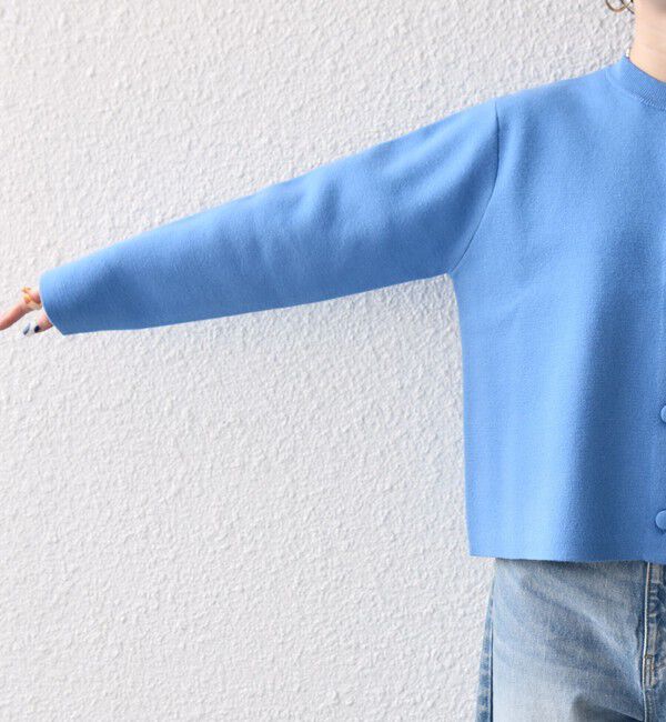 SHIPS any「《一部追加予約》SHIPS any: ミラノリブ ノーカラー ニット ジャケット カーディガン」|カーディガン|