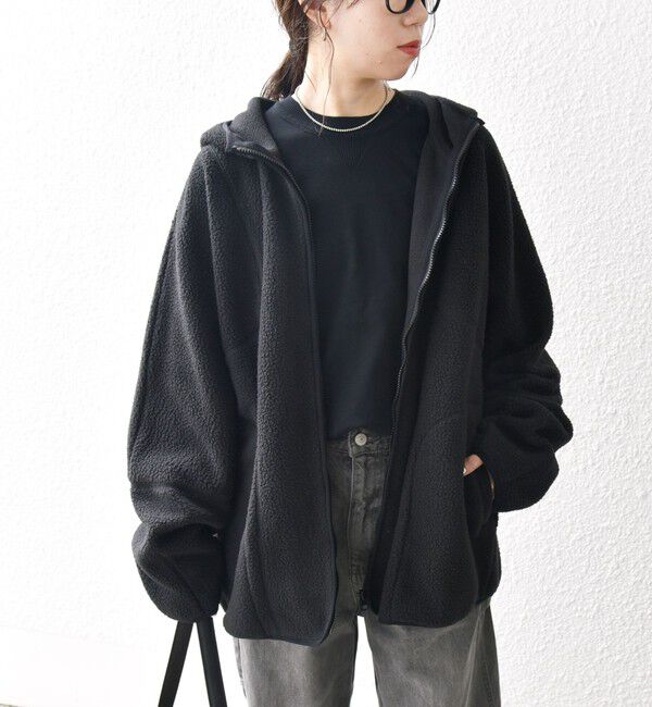 SHIPS any「SHIPS any:〈洗濯機可能〉ボア フリース フード ブルゾン パーカー」|パーカー|