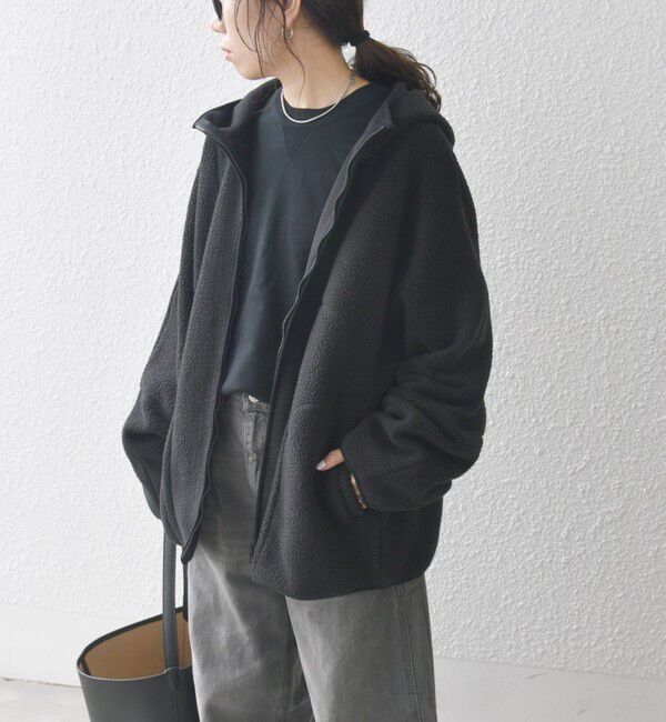 SHIPS any「SHIPS any:〈洗濯機可能〉ボア フリース フード ブルゾン パーカー」|パーカー|