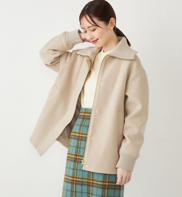 SHIPS Colors 「SHIPS Colors: 〈手洗い可能〉ジャージーメルトン ジップ アウター」|ブルゾン・スタジャン|