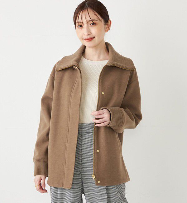 SHIPS Colors 「SHIPS Colors: 〈手洗い可能〉ジャージーメルトン ジップ アウター」|ブルゾン・スタジャン|