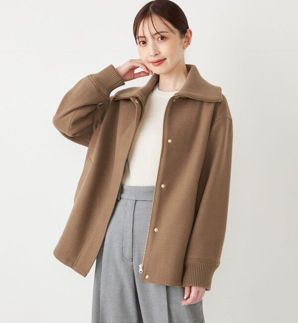 SHIPS Colors 「SHIPS Colors: 〈手洗い可能〉ジャージーメルトン ジップ アウター」|ブルゾン・スタジャン|