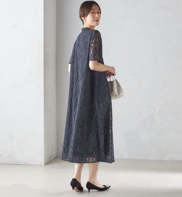 SHIPS for women「〈結婚式・パーティ〉kaene:パイピング レース Aライン ワンピース」|ワンピース|