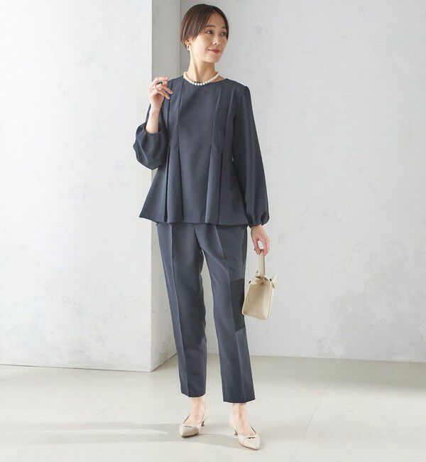 SHIPS for women「〈手洗い可能〉ダブル クロス パンツ（セレモニー対応可）」|スラックス|