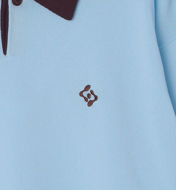 SHIPS「City Ambient Products:〈手洗い可能〉14ゲージ レーヨン ナイロン ワンポイント ニットポロ」|ニット・セーター|