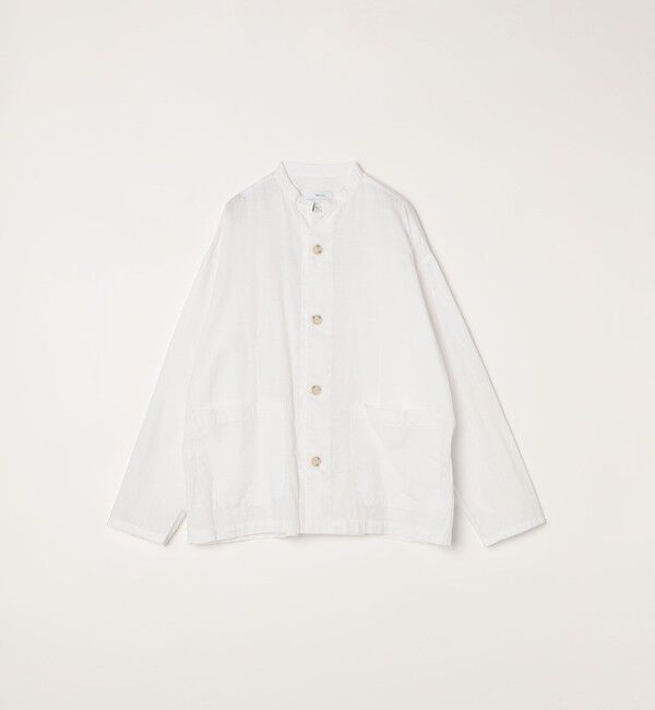 SHIPS any「SHIPS any: BEZ TEXTILE マルチカラー ストライプ / ソリッド  スタンドカラー シャツ◇」|シャツ・ブラウス|